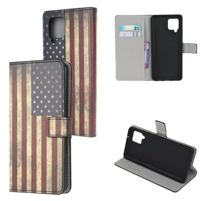 Flip Case Samsung Galaxy A42 5G Amerikan Lippu