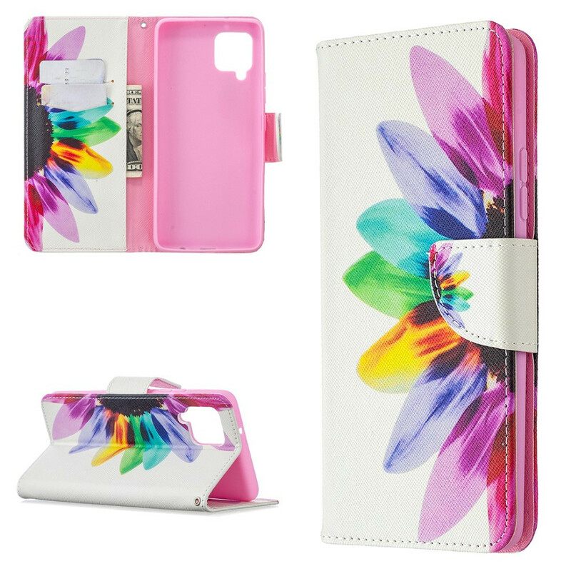 Flip Case Samsung Galaxy A42 5G Flower Watercolour