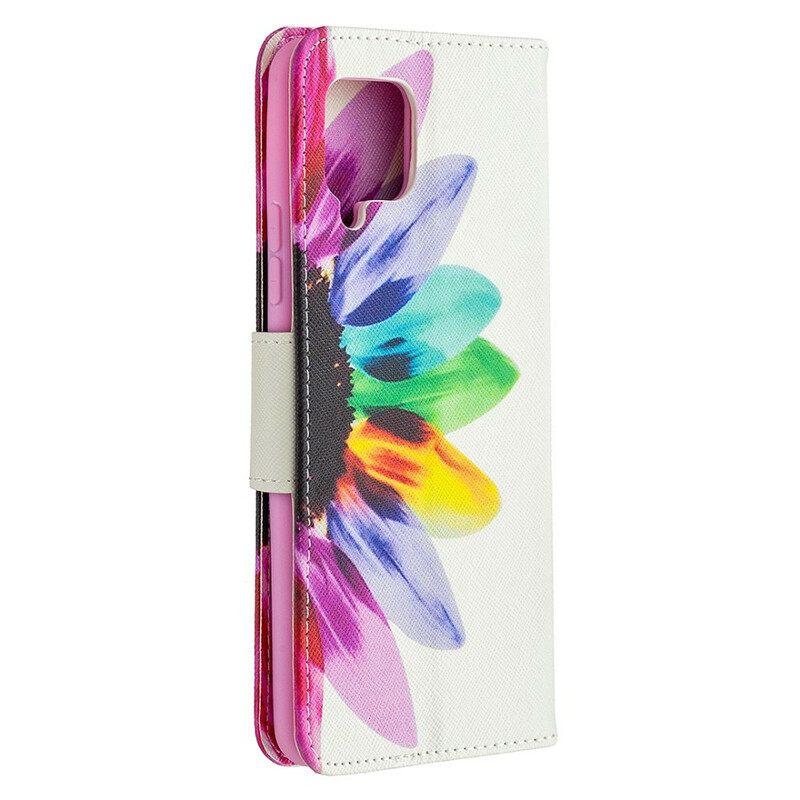 Flip Case Samsung Galaxy A42 5G Flower Watercolour