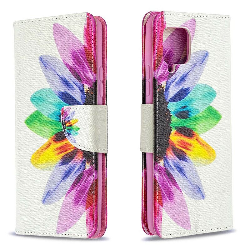 Flip Case Samsung Galaxy A42 5G Flower Watercolour