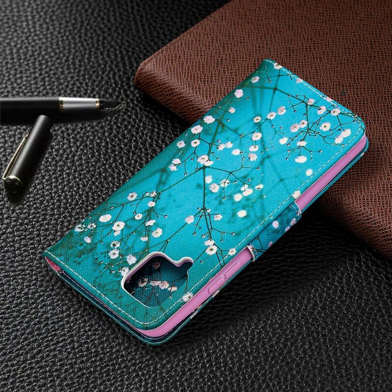 Flip Case Samsung Galaxy A42 5G Kukkiva Puu