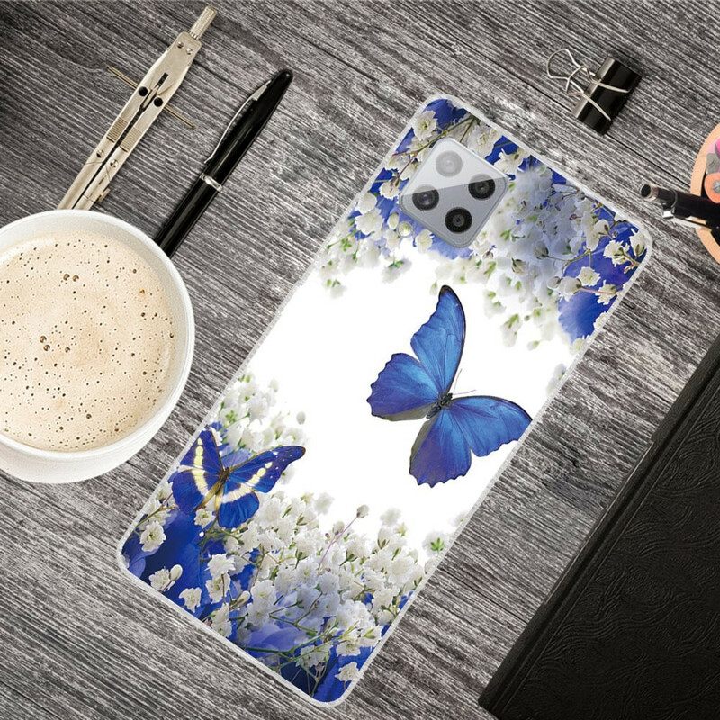 Kuori Samsung Galaxy A42 5G Butterflies Design