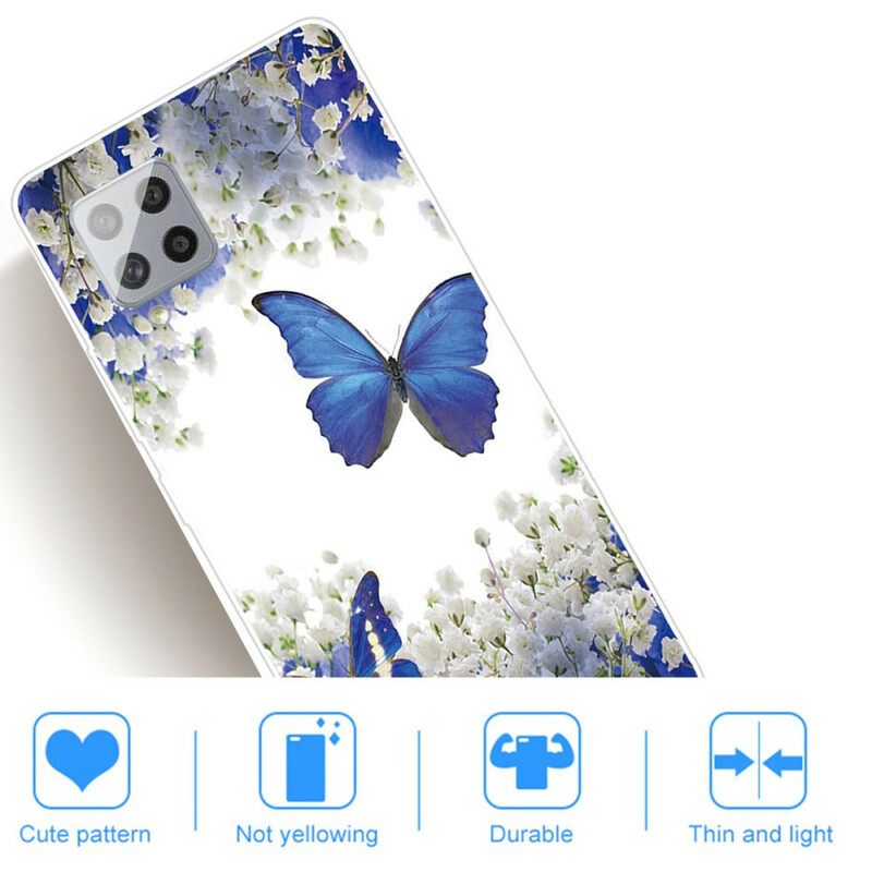 Kuori Samsung Galaxy A42 5G Butterflies Design