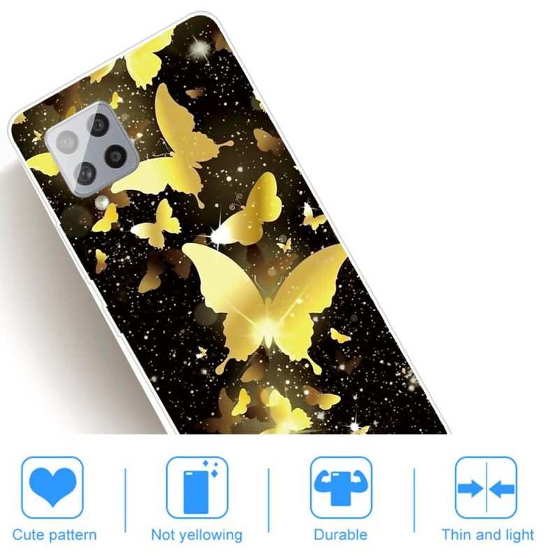 Kuori Samsung Galaxy A42 5G Butterflies Perhoset