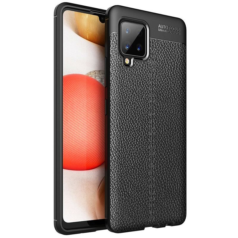 Kuori Samsung Galaxy A42 5G Double Line Litchi Leather Effect