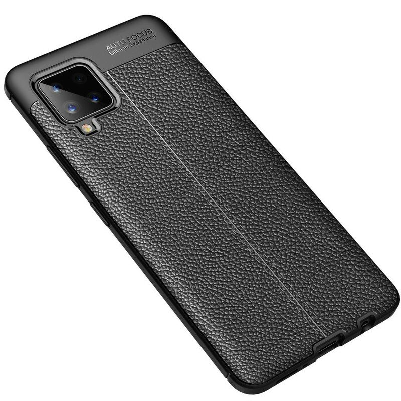 Kuori Samsung Galaxy A42 5G Double Line Litchi Leather Effect