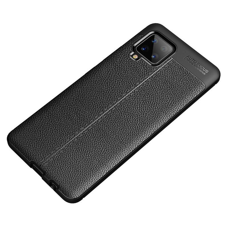 Kuori Samsung Galaxy A42 5G Double Line Litchi Leather Effect