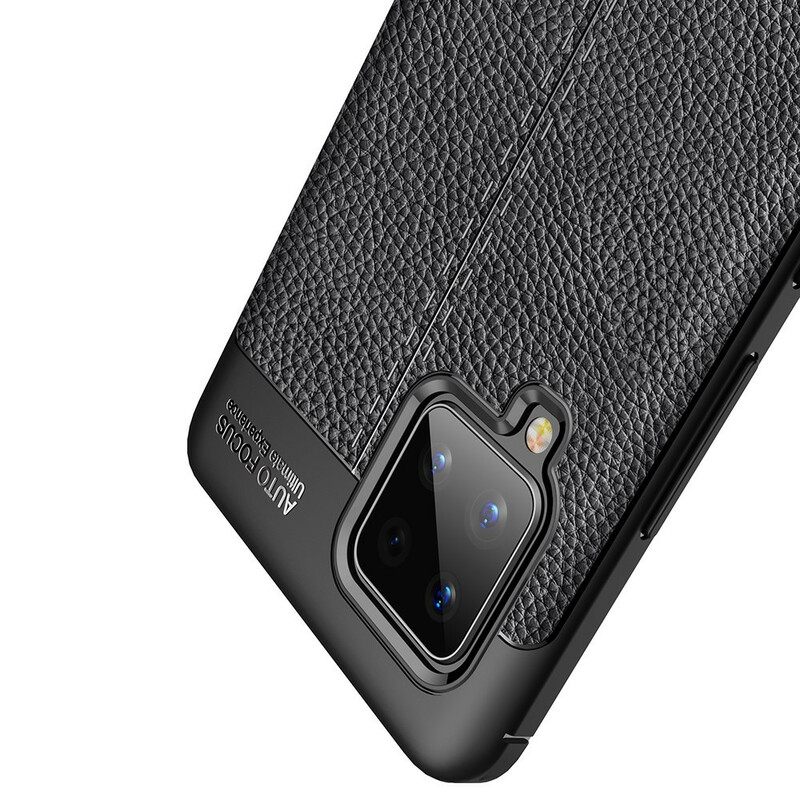 Kuori Samsung Galaxy A42 5G Double Line Litchi Leather Effect