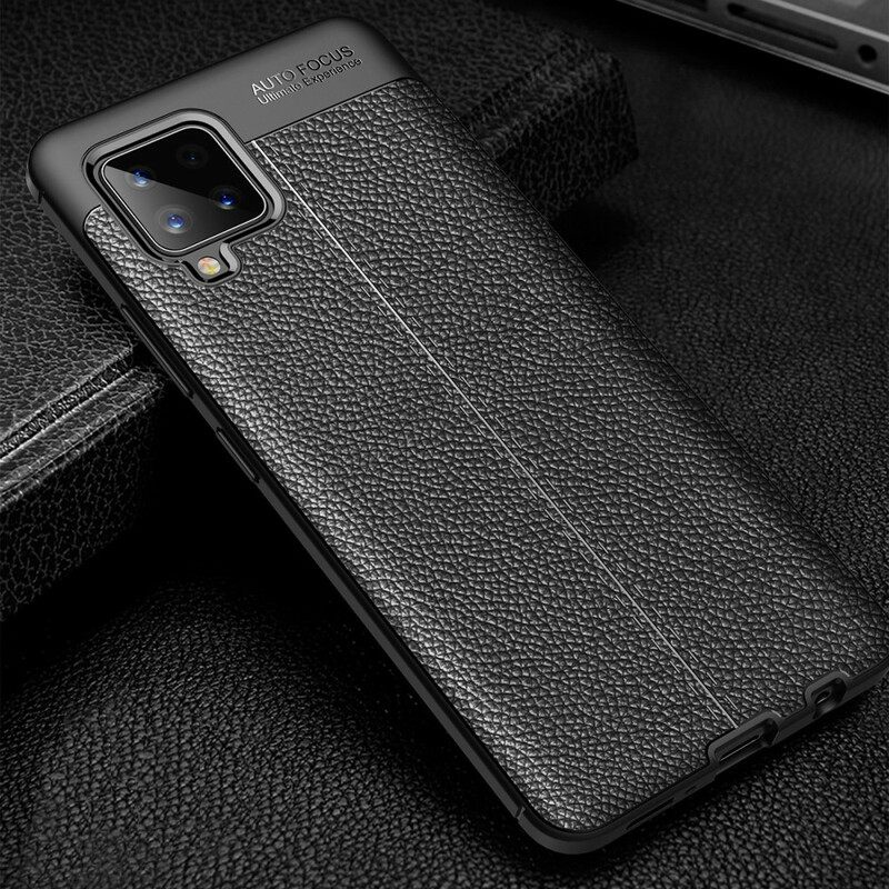 Kuori Samsung Galaxy A42 5G Double Line Litchi Leather Effect