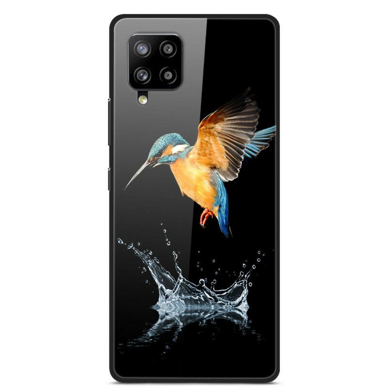 Kuori Samsung Galaxy A42 5G Tempered Glass Bird Crown