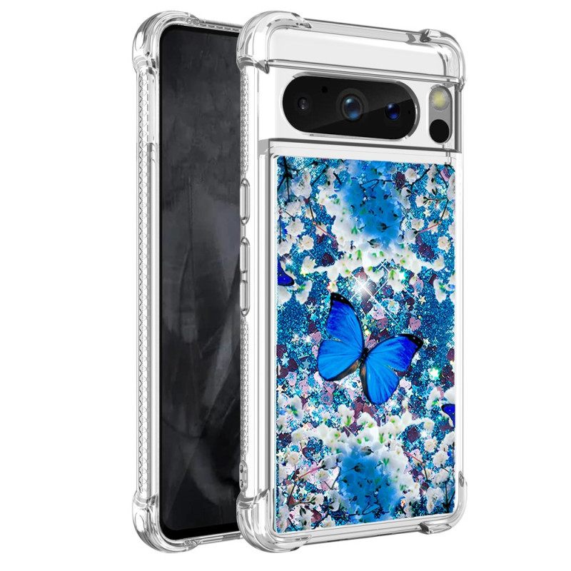 Case Google Pixel 8 Pro Puhelinkuoret Butterfly Glitter