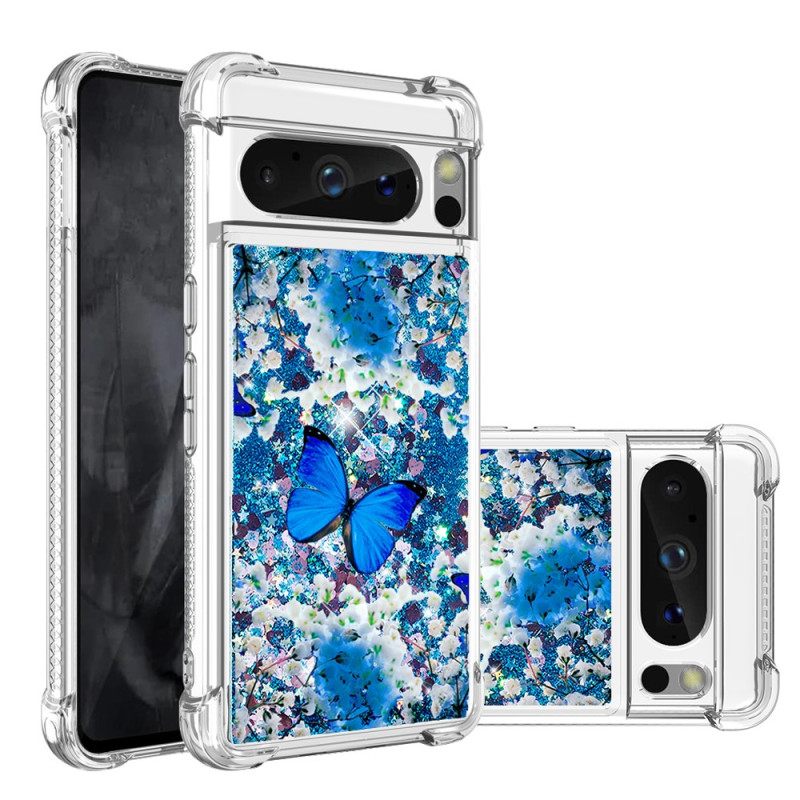 Case Google Pixel 8 Pro Puhelinkuoret Butterfly Glitter