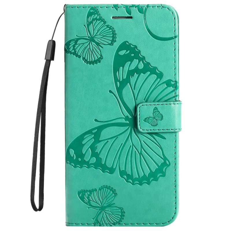 Kotelot Huawei Nova 8i / Honor 50 Lite Suojaketju Kuori Giant Thong Butterflies