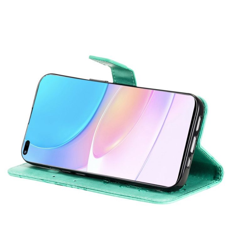 Kotelot Huawei Nova 8i / Honor 50 Lite Suojaketju Kuori Giant Thong Butterflies