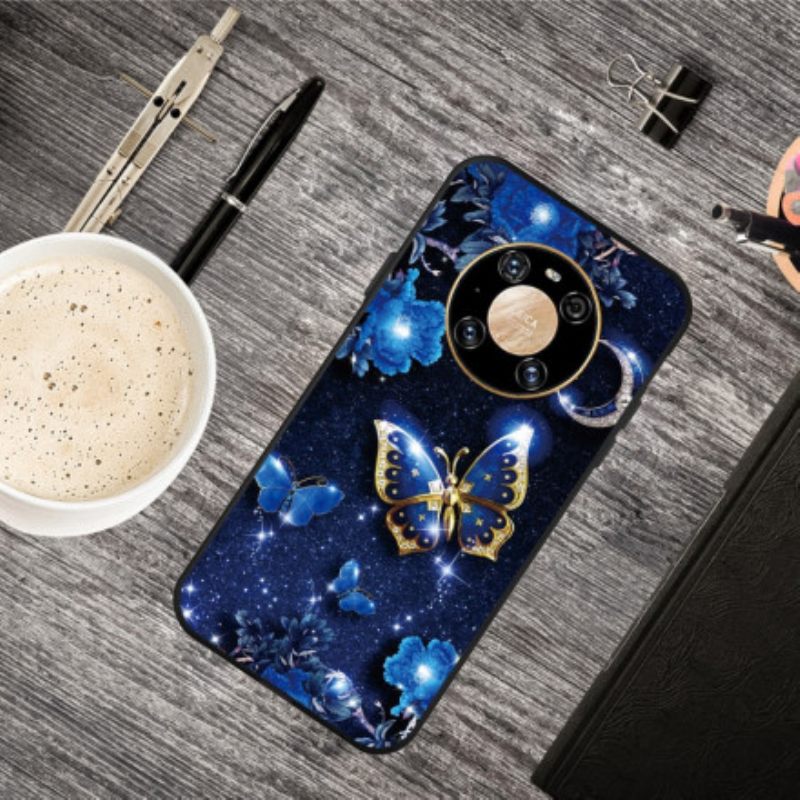 Case Huawei Mate 40 Pro Golden Butterfly