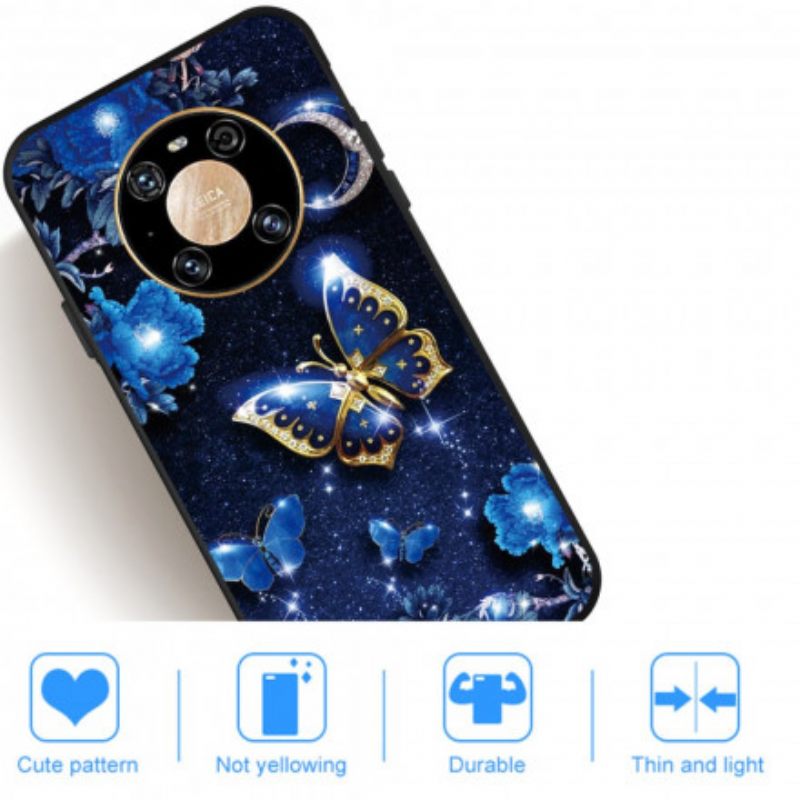 Case Huawei Mate 40 Pro Golden Butterfly