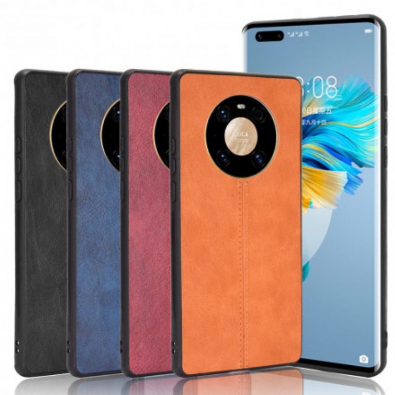 Kuori Huawei Mate 40 Pro Couture Nahkaefekti