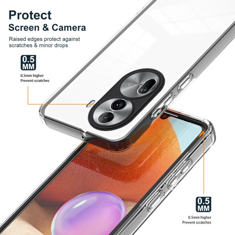 Case Oppo Reno 11 Pro 5g Puhelinkuoret Läpinäkyvä Värillinen Vanne