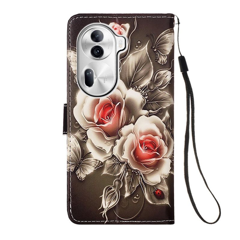 Kotelot Oppo Reno 11 Pro 5g Strap Roses