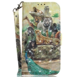 Flip Case Xiaomi 13 Pro Suojaketju Kuori Thong Safari Animals