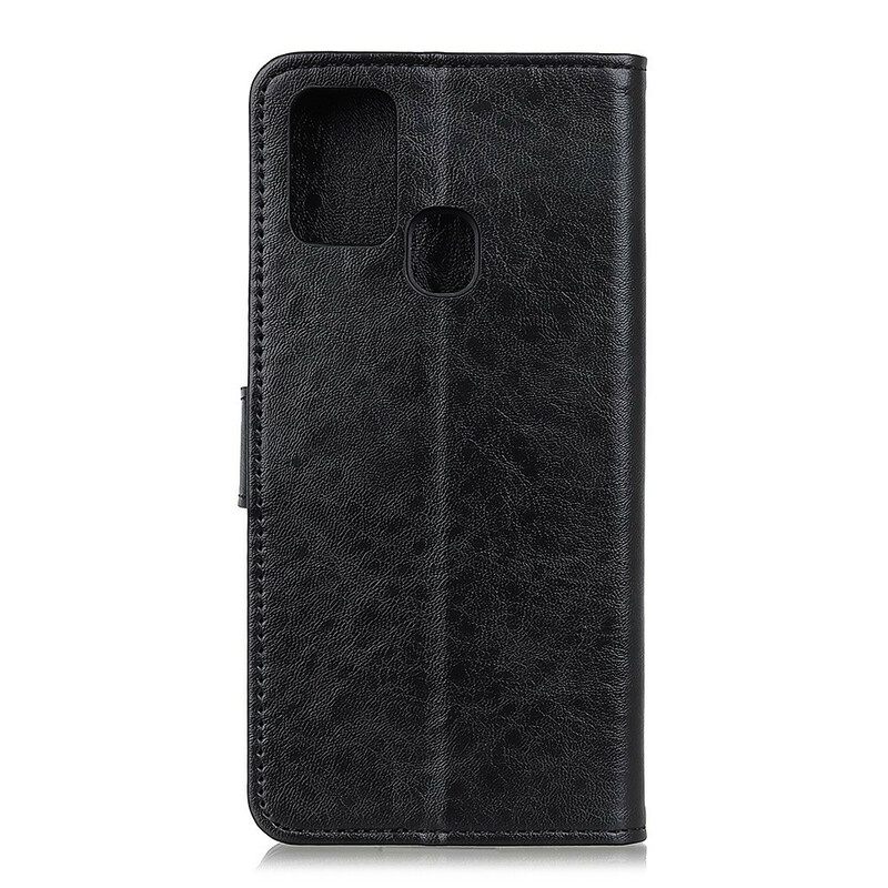 Flip Case Samsung Galaxy A21s Kotelot Flip Shine Leather Effect Etuläppä