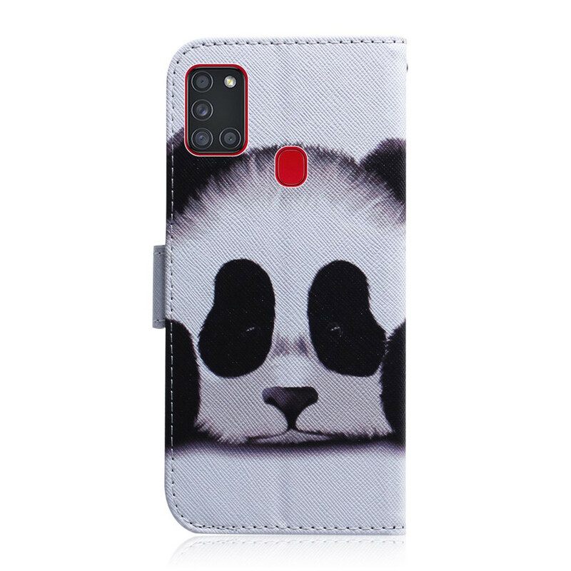 Kotelot Samsung Galaxy A21s Panda Kasvot