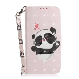 Kotelot Samsung Galaxy A21s Suojaketju Kuori Panda Love In Lanyard