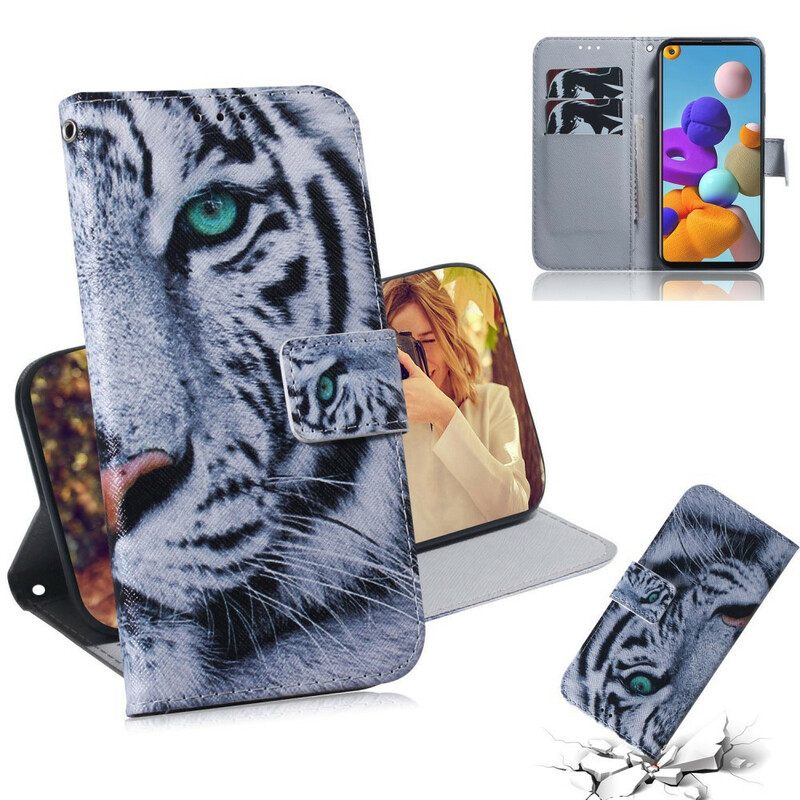 Kotelot Samsung Galaxy A21s Tiger Face