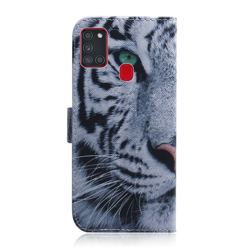 Kotelot Samsung Galaxy A21s Tiger Face