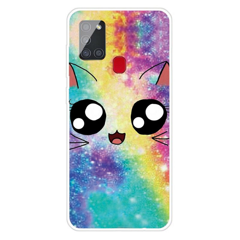 Kuori Samsung Galaxy A21s Cat Cartoon