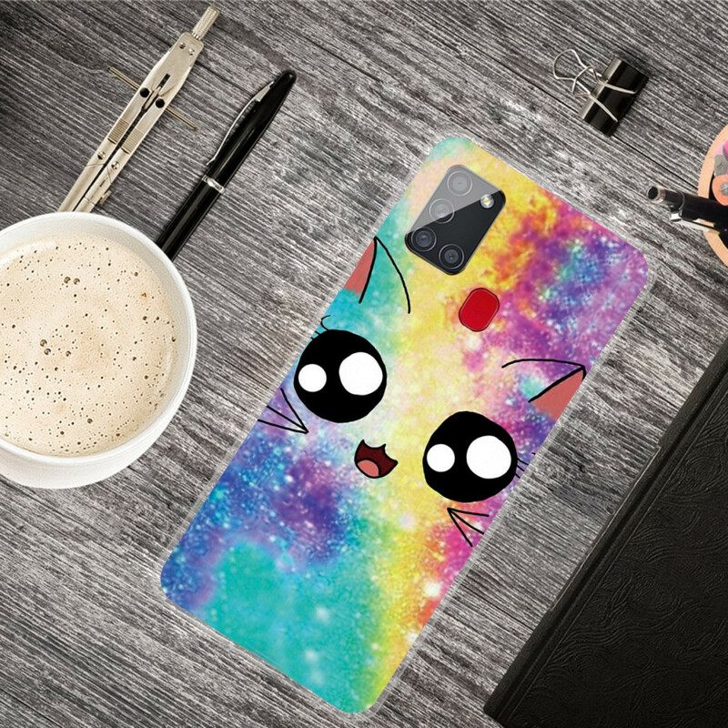 Kuori Samsung Galaxy A21s Cat Cartoon