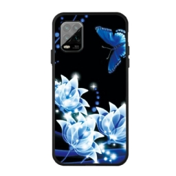 Kuori Xiaomi Mi 10 Lite Butterfly Ja Blue Flowers