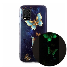 Kuori Xiaomi Mi 10 Lite Fluorescent Butterfly Sarja