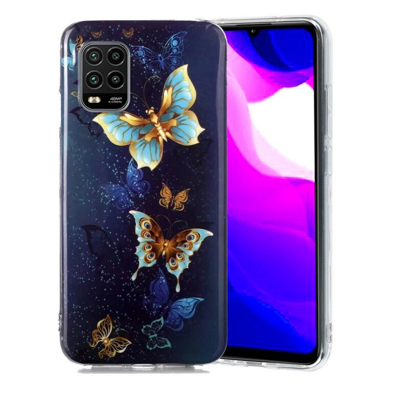 Kuori Xiaomi Mi 10 Lite Fluorescent Butterfly Sarja