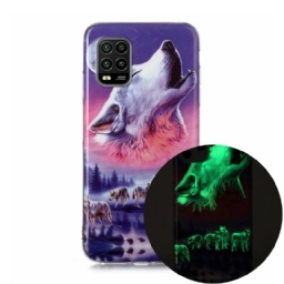 Kuori Xiaomi Mi 10 Lite Fluorescent Wolf Sarja