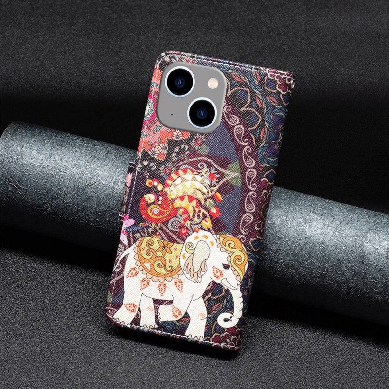 Kotelot iPhone 14 Plus Tribal Elephant