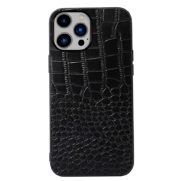 Kuori iPhone 14 Plus Crocodile Texture Aitoa Nahkaa