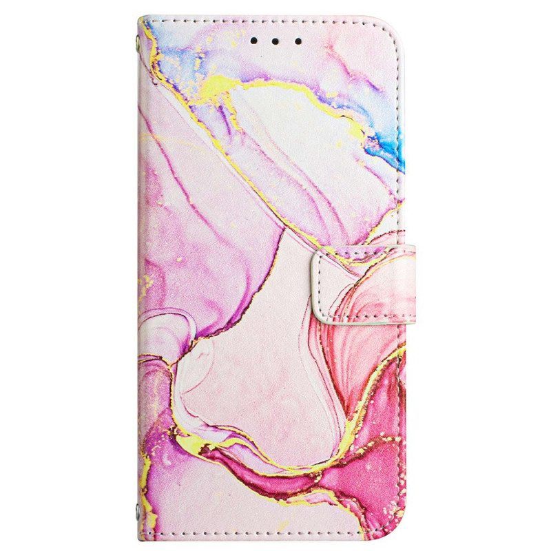 Flip Case Xiaomi 12 / 12X Suojaketju Kuori Strip Marble