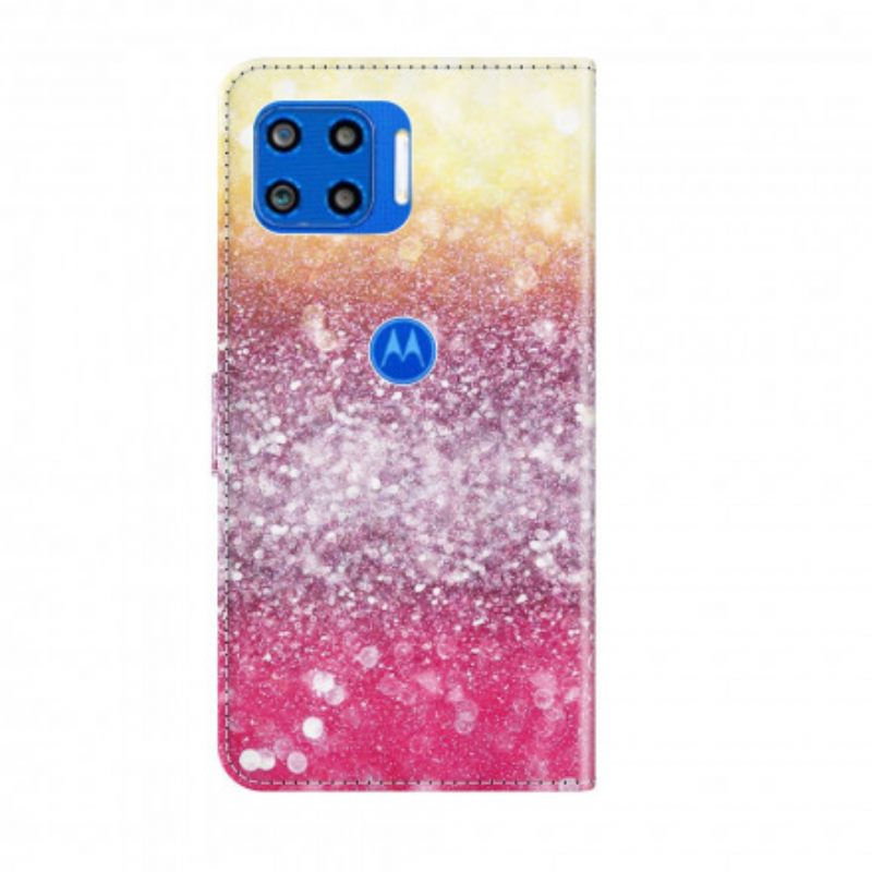 Kotelot Moto G 5G Plus Magenta Glitter Gradient