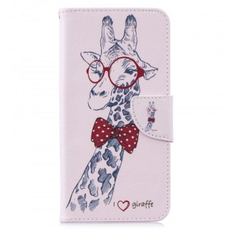 Flip Case Huawei Y7 2019 Brainy Giraffe