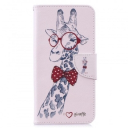 Flip Case Huawei Y7 2019 Brainy Giraffe