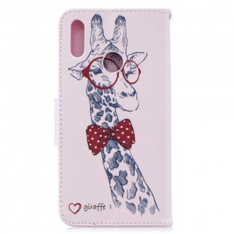 Flip Case Huawei Y7 2019 Brainy Giraffe