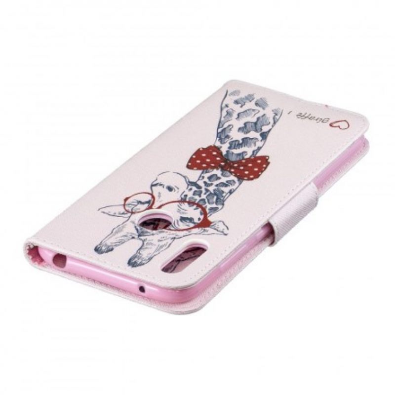 Flip Case Huawei Y7 2019 Brainy Giraffe