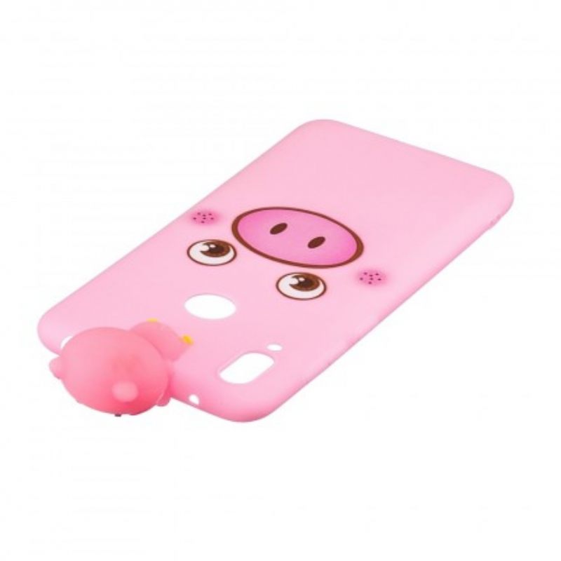 Kuori Huawei Y7 2019 Funny Pig 3d