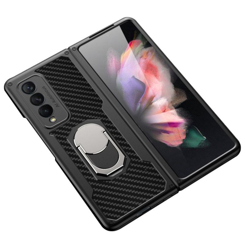 Case Samsung Galaxy Z Fold 3 5G Carbon Fiber Ring Tuki Gkk