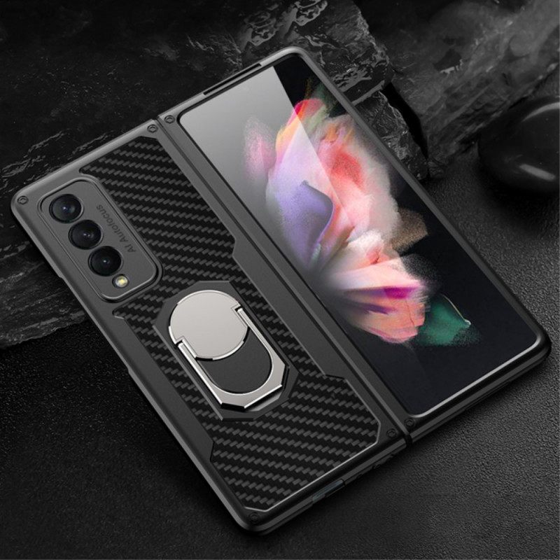 Case Samsung Galaxy Z Fold 3 5G Carbon Fiber Ring Tuki Gkk