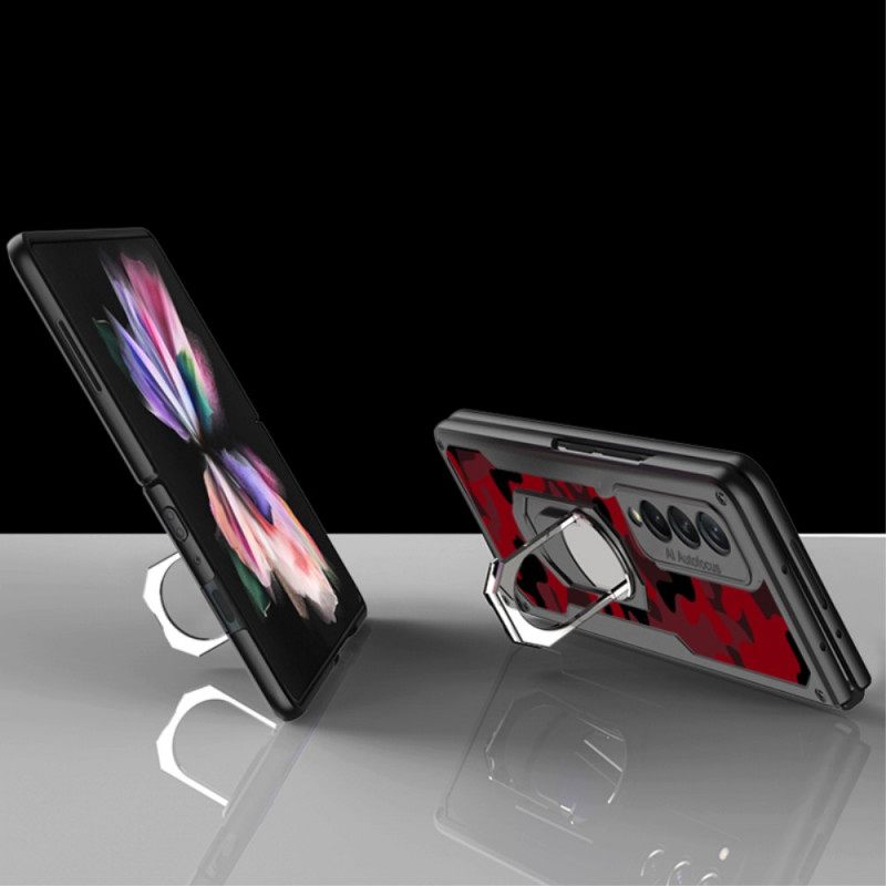 Case Samsung Galaxy Z Fold 3 5G Carbon Fiber Ring Tuki Gkk