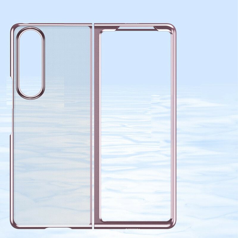 Case Samsung Galaxy Z Fold 3 5G Clear Metal Style Reunat