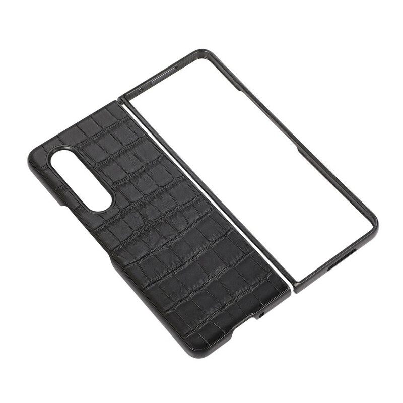 Case Samsung Galaxy Z Fold 3 5G Crocodile Aitoa Nahkaa