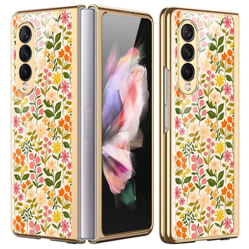 Case Samsung Galaxy Z Fold 3 5G Floral Tempered Glass